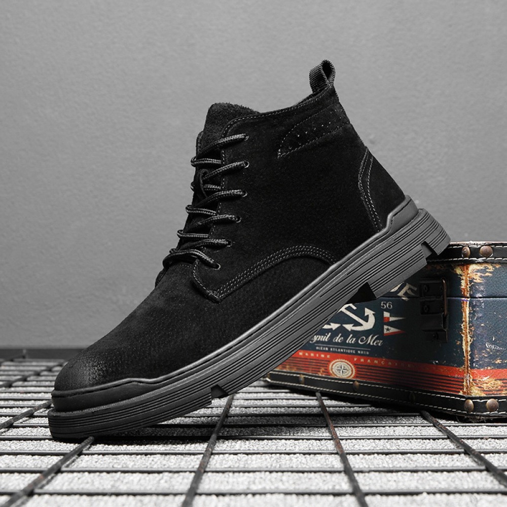 Men's High-Top Autumn And Winter Fashion Leather Warm Martin Boots