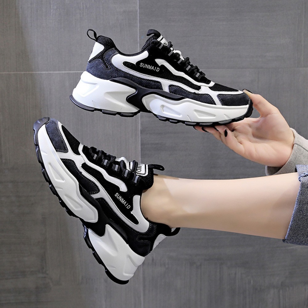 Women's New Mesh Height-Enhancing Shoes Summer Thick-Soled Feet Small Casual Mesh Sports