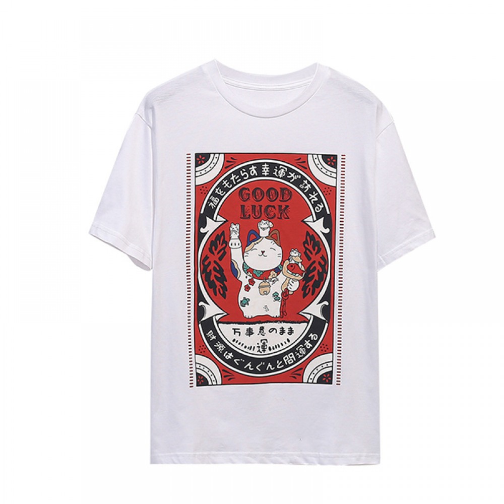 Extra-Plus Size Women's Summer New Style Loose Fat Plus Size Printed Short-Sleeved T-Shirt